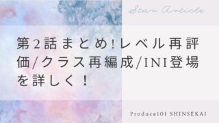 【日プ新世界】第2話まとめ!レベル再評価/クラス再編成/INI登場を詳しく