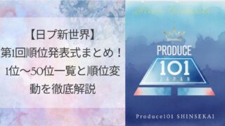 【日プ新世界】第1回順位発表式の順位一覧まとめ！前回からの変動と脱落者を徹底解説
