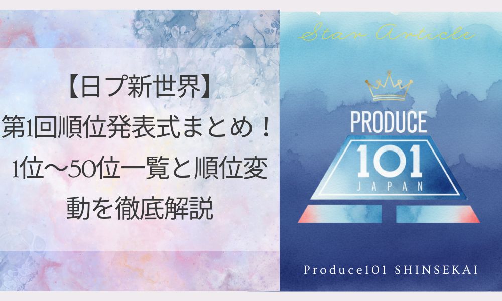 【日プ新世界】第1回順位発表式の順位一覧まとめ！前回からの変動と脱落者を徹底解説