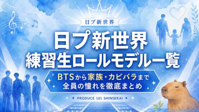 日プ新世界 練習生ロールモデル一覧！BTSから家族・カピバラまで全員の憧れを徹底まとめ【日プ新世界】