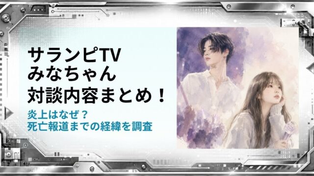 サランピTVみなちゃん対談内容まとめ！炎上はなぜ？死亡報道までの経緯を調査